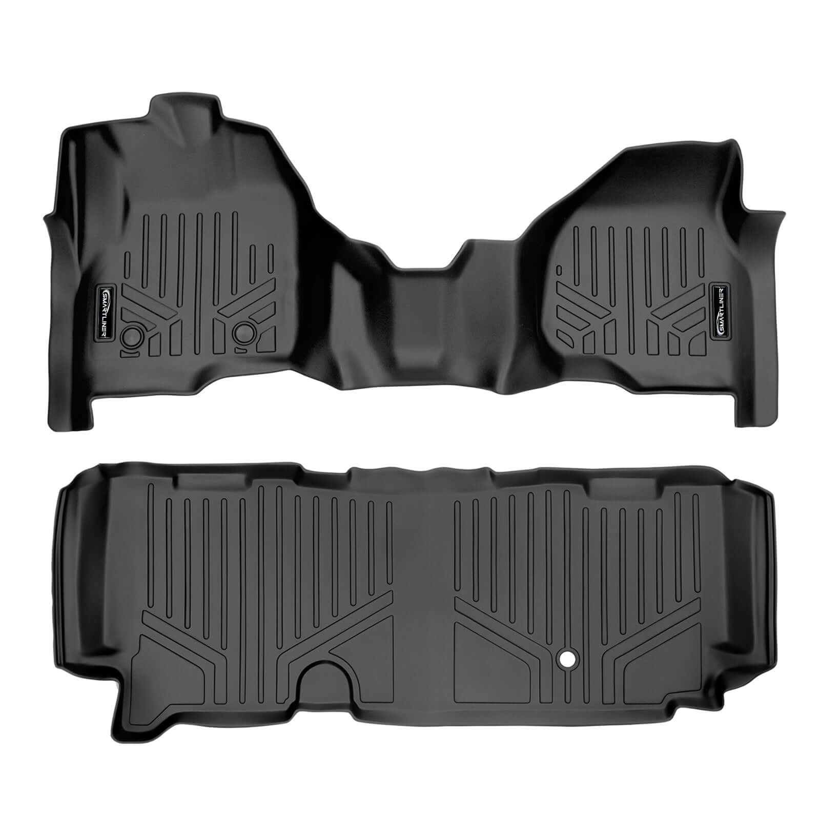 SMARTLINER Custom Fit Floor Liners For 2012-2016 Ford F-250/F-350/F-450/F-550 Super Duty Standard Cab with Raised Drivers Side Pedal Smartliner USA