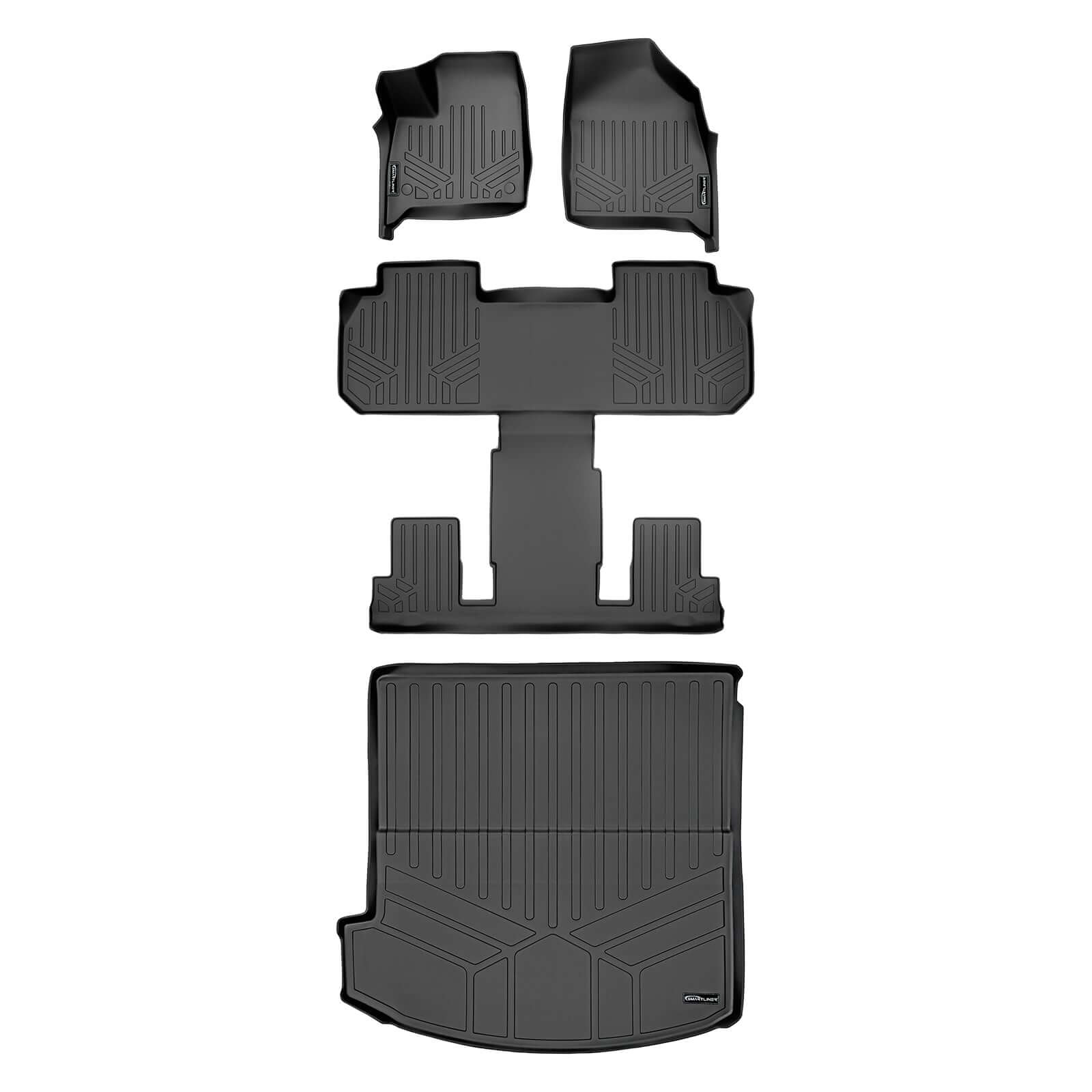 SMARTLINER Custom Fit Floor Liners For 2018-2024 Buick Enclave with 2nd Row Bucket Seats Smartliner USA