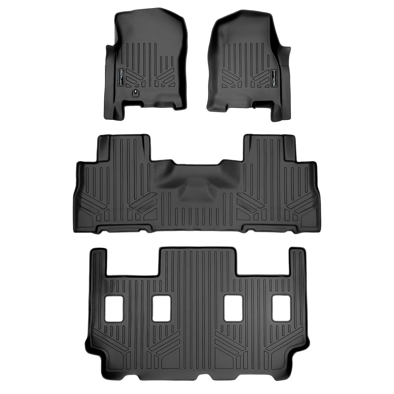 SMARTLINER Custom Fit Floor Liners For 2007 - 2017 Ford Expedition EL / Lincoln Navigator L (with 2nd Row Bucket Seats) Smartliner USA