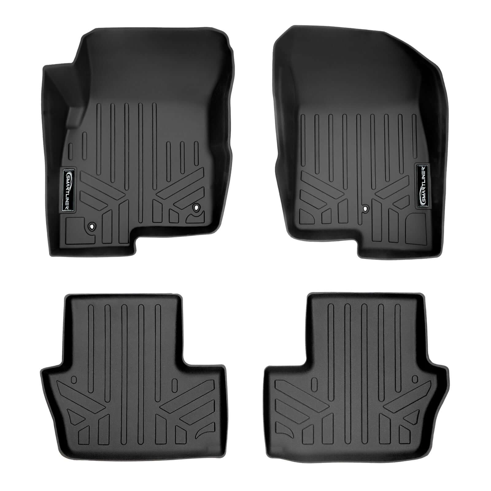 SMARTLINER Custom Fit Floor Liners For 2017 Jeep Patriot (with 1st Row Dual Driver Side Floor Hooks) Smartliner USA