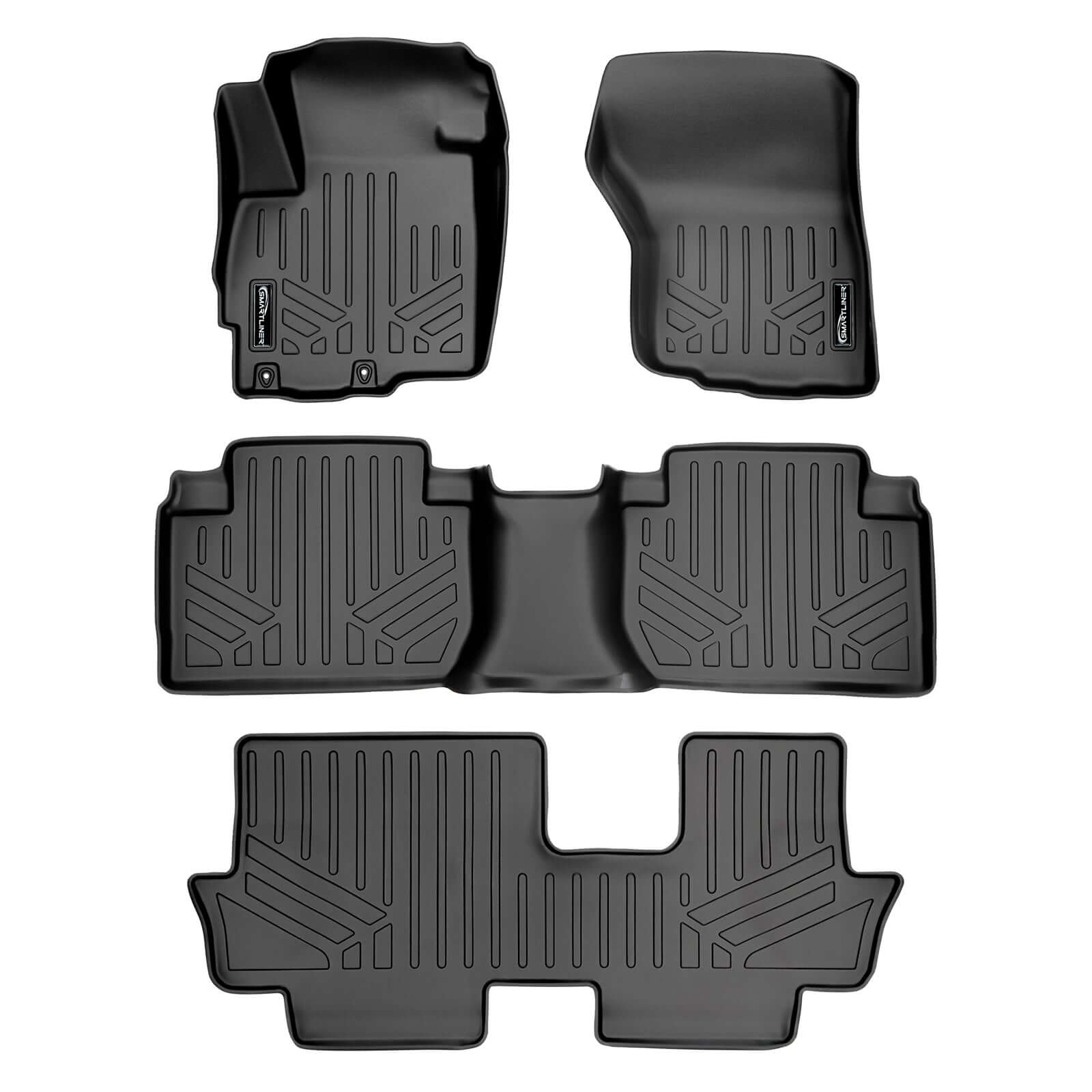 SMARTLINER Custom Fit Floor Liners For 2011-2013 Mitsubishi Outlander (No Outlander Sport Models) Smartliner USA