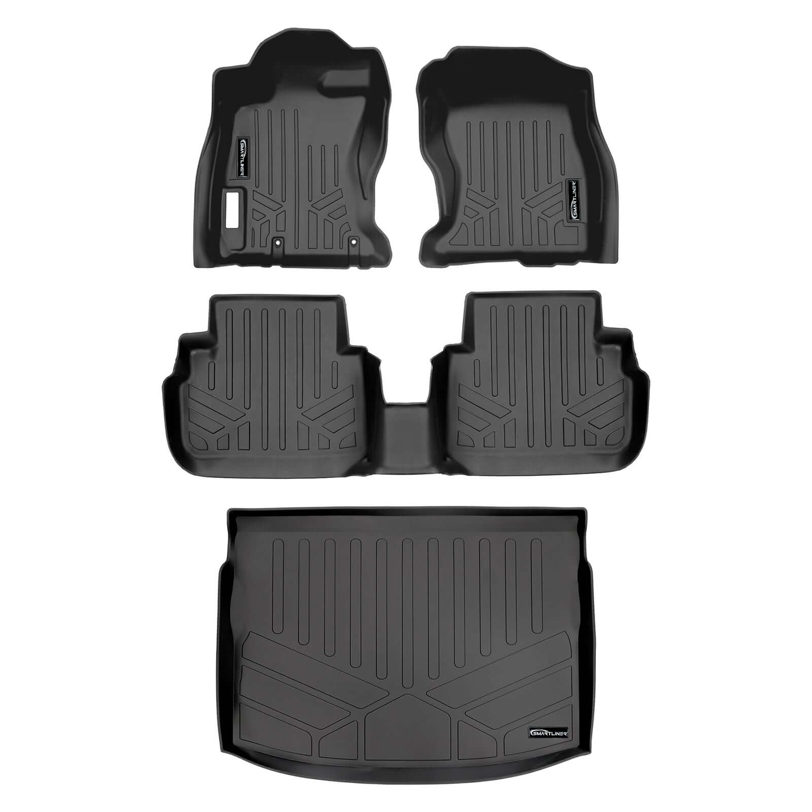 SMARTLINER Custom Fit Floor Liners For 2018-2023 Subaru Impreza Hatchback (No Sedan) and Crosstrek All Models Smartliner USA