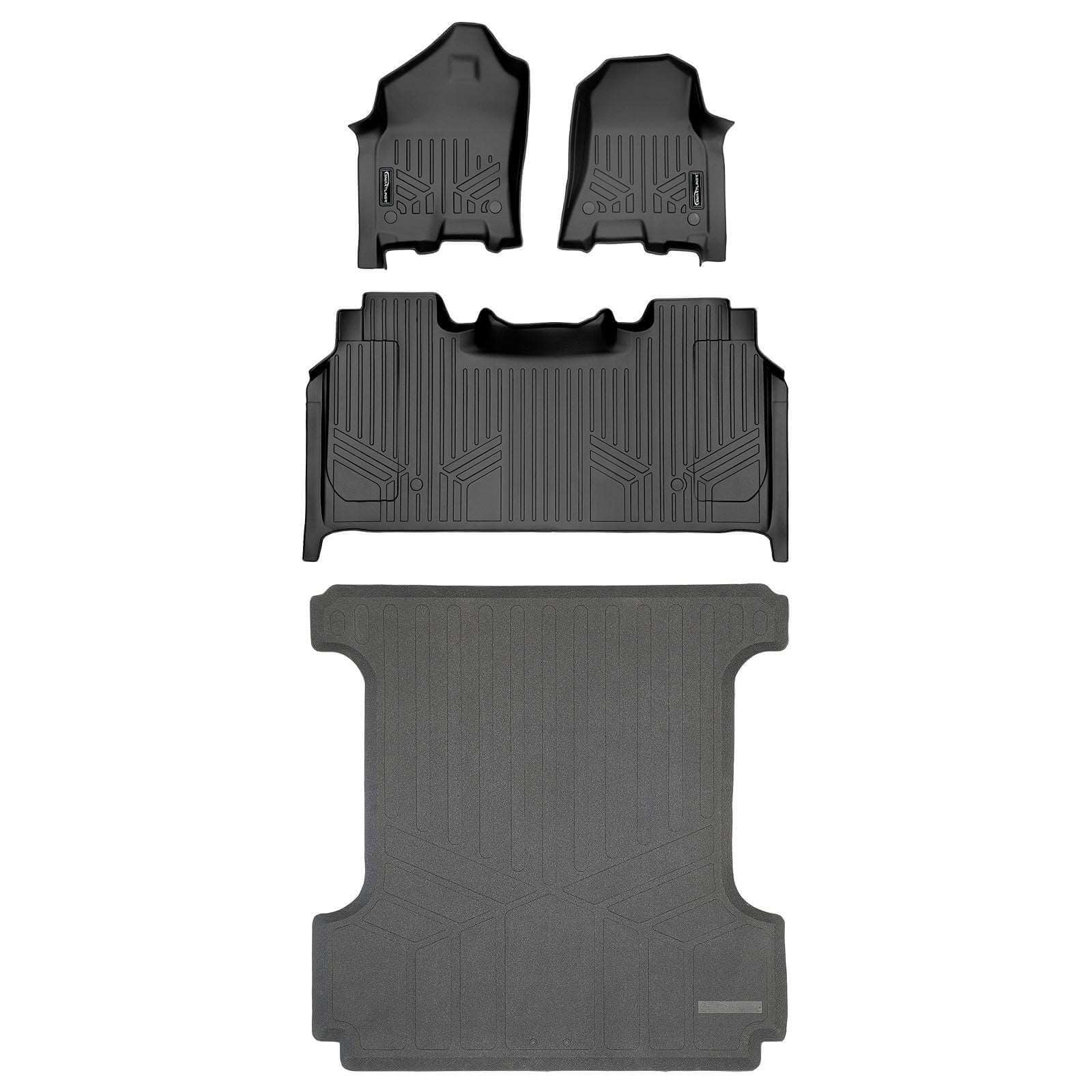 SmartCoverage™ Custom Fit Floor Liners For 2019 - 2024 Ram 1500 Crew Cab with Rear Underseat Storage Box Smartliner USA