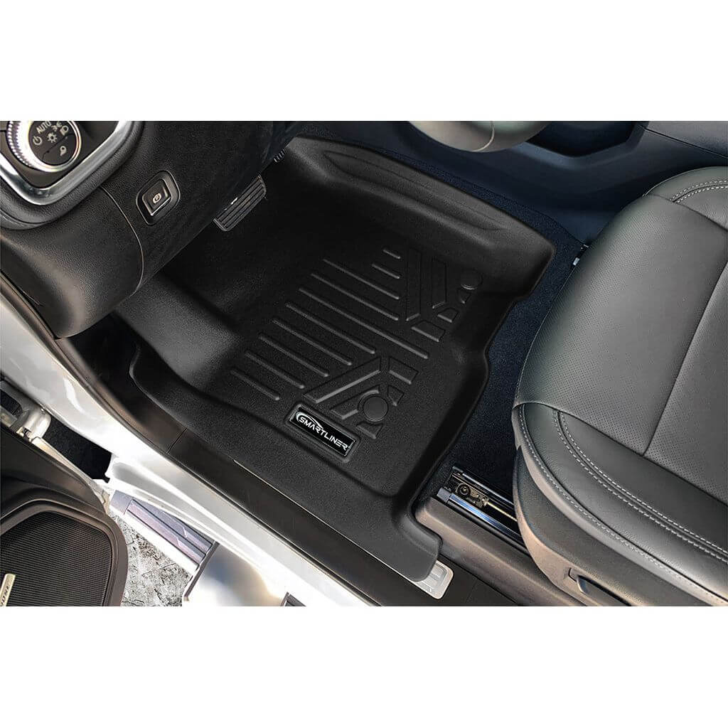 SMARTLINER Custom Fit Floor Liners Compatible With 2020-2025 Chevrolet Silverado 2500 HD | 3500 HD (Crew Cab|Carpeted Flooring|1st Row Bench Seat|Without Over the Hump Coverage|without 2nd Row Underseat Storage) Smartliner USA