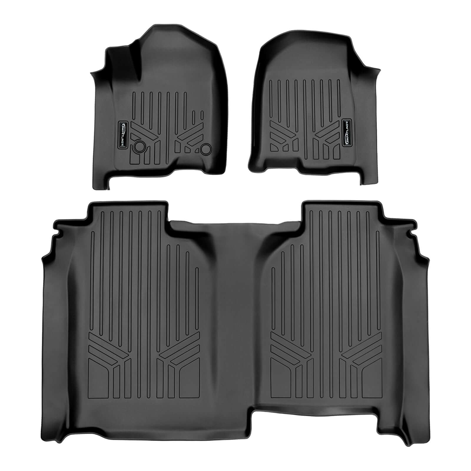 SMARTLINER Custom Fit Floor Liners Compatible With 2020-2025 Chevrolet Silverado 2500 HD | 3500 HD (Crew Cab|Carpeted Flooring|1st Row Bench Seat|Without Over the Hump Coverage|without 2nd Row Underseat Storage) Smartliner USA