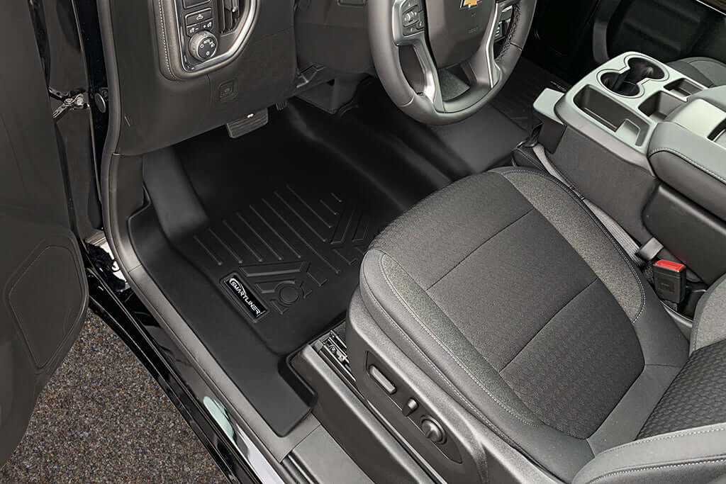 SMARTLINER Custom Fit Floor Liners Compatible With 2020-2025 Chevrolet Silverado 2500 HD | 3500 HD (Double Cab|Carpeted Flooring|1st Row Bench Seat|With Over the Hump Coverage|without 2nd Row Underseat Storage) Smartliner USA