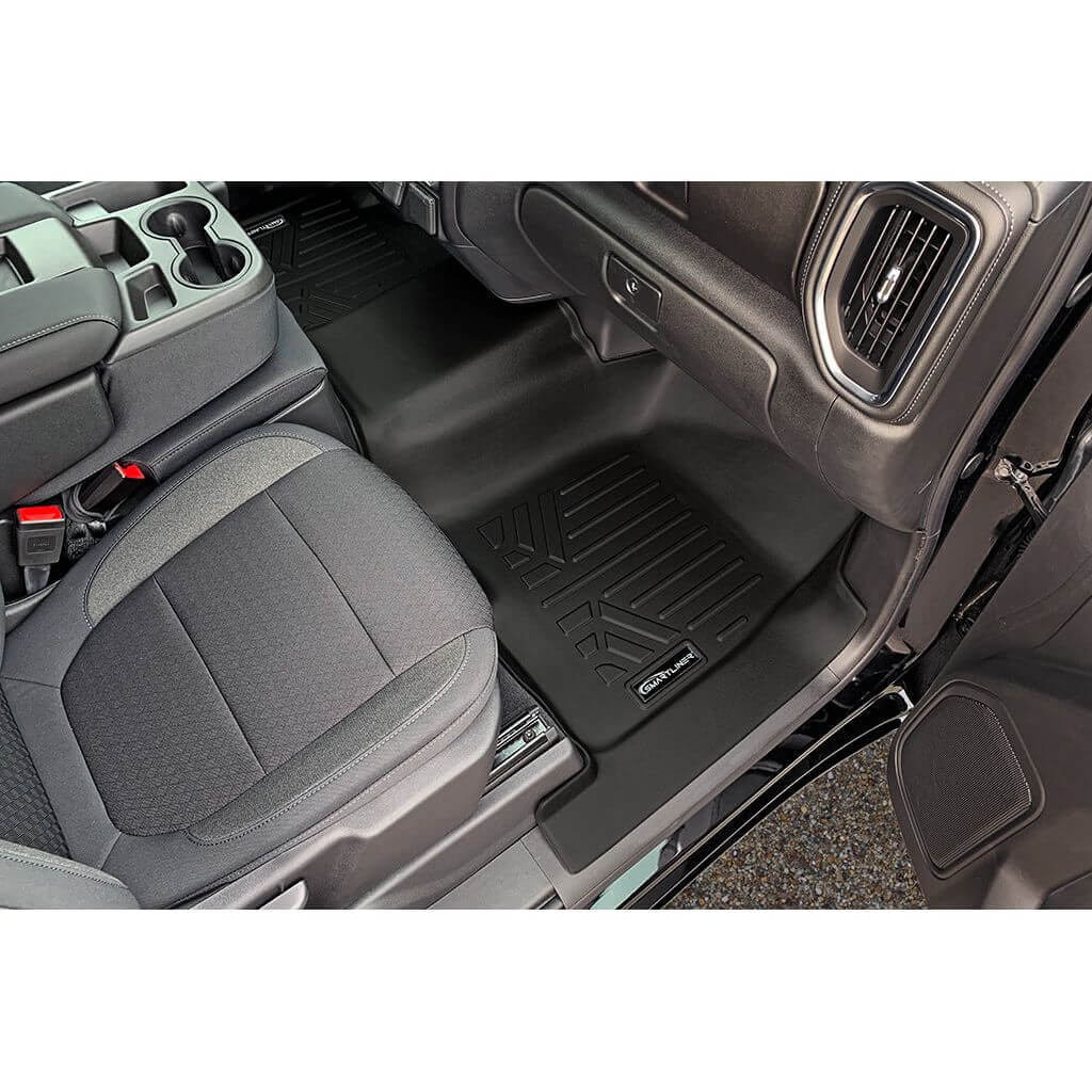 SMARTLINER Custom Fit Floor Liners Compatible With 2020-2025 Chevrolet Silverado 2500 HD | 3500 HD (Crew Cab|Carpeted Flooring|1st Row Bench Seat|With Over the Hump Coverage|with 2nd Row Underseat Storage) Smartliner USA