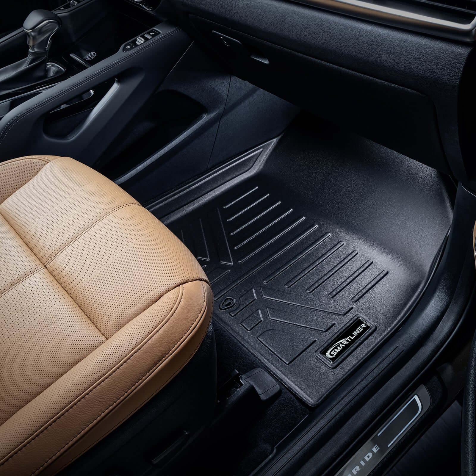 SMARTLINER AUTO™ Custom Fit Floor Liners For 2020-2025 Kia Telluride with 2nd Row Bucket Seat No Center Console with in between Coverage Smartliner USA