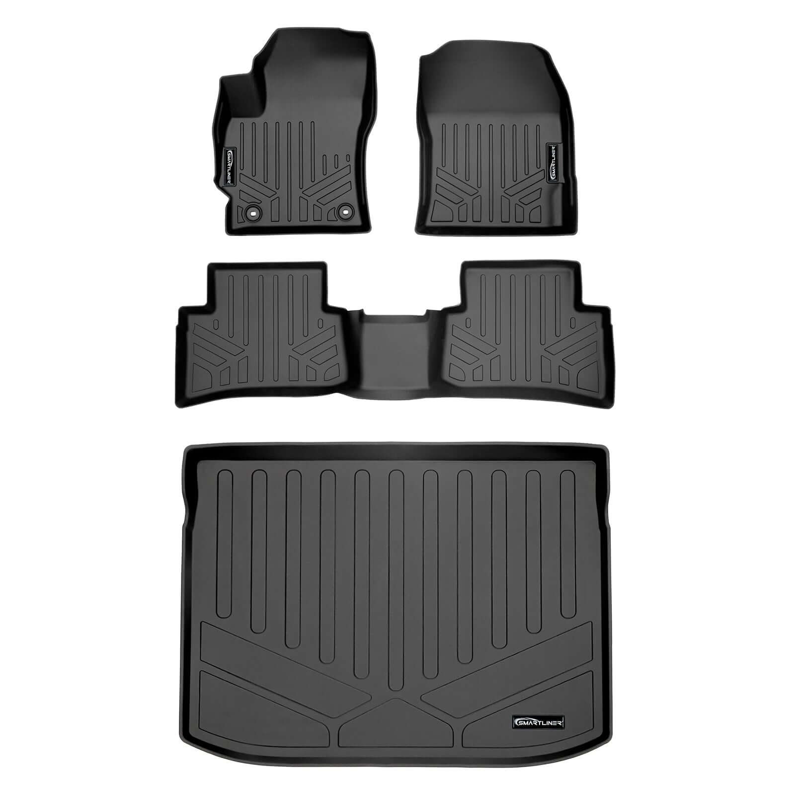 SMARTLINER Custom Fit Floor Liners For 2019-2025 Toyota Corolla Hatchback (No Tire Repair Kit) Smartliner USA