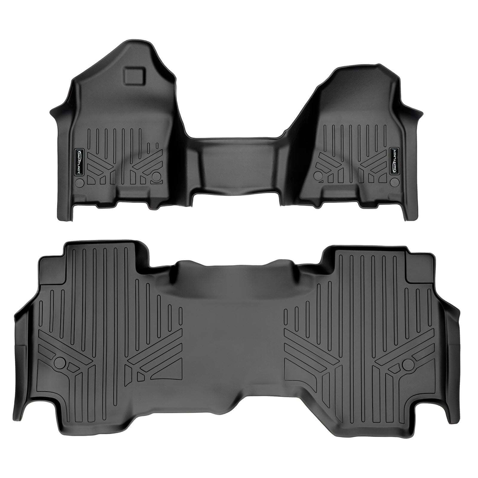 SMARTLINER Custom Fit Floor Liners For 19-21 Ram 1500 Quad Cab Vinyl Floor with 1st Row Bench Seat Smartliner USA