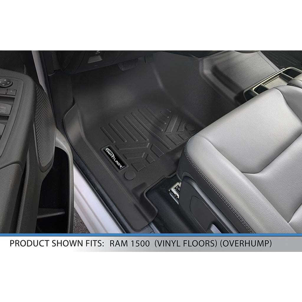 SMARTLINER Custom Fit Floor Liners For 19-21 Ram 1500 Quad Cab Vinyl Floor with 1st Row Bench Seat Smartliner USA