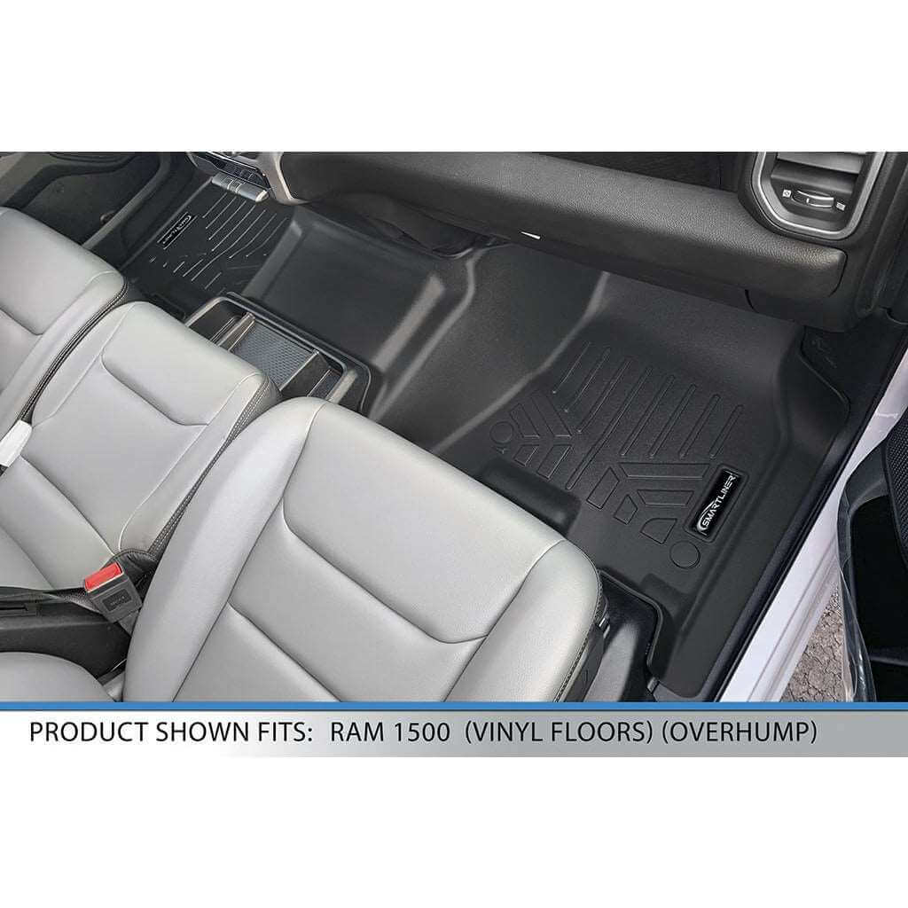 SMARTLINER Custom Fit Floor Liners For 19-21 Ram 1500 Quad Cab Vinyl Floor with 1st Row Bench Seat Smartliner USA