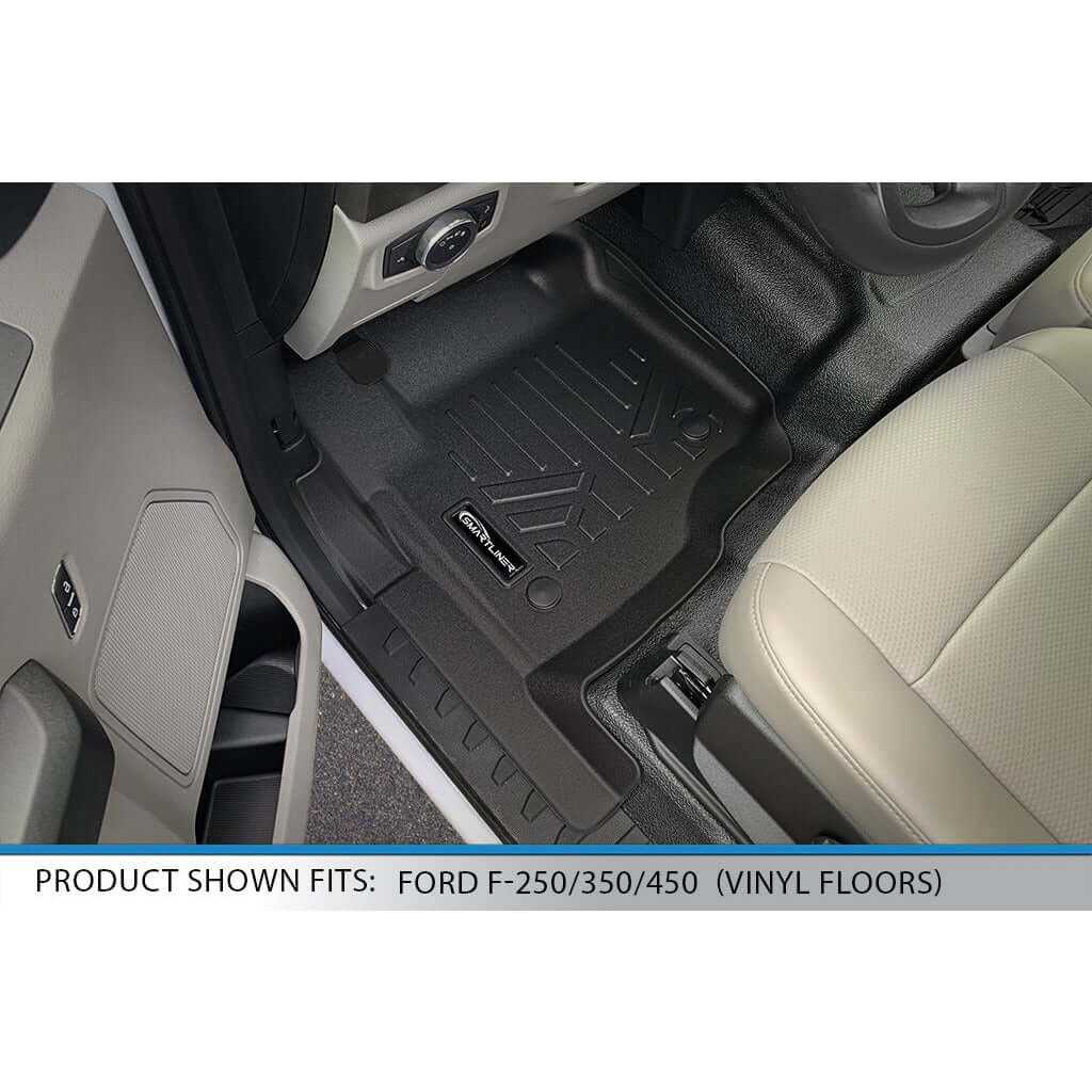 SMARTLINER Custom Fit Floor Liners For 2017-2025 Super Duty Crew Cab with Vinyl Flooring Smartliner USA