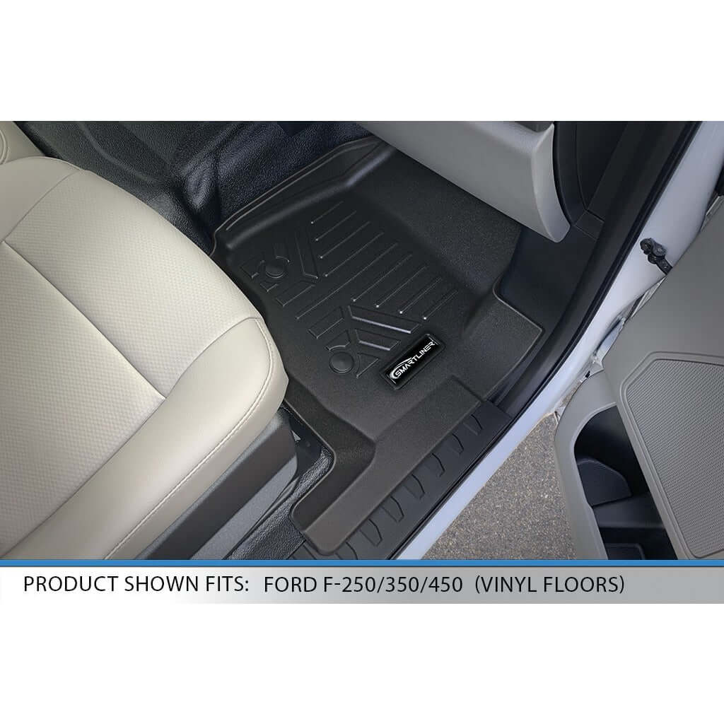 SMARTLINER Custom Fit Floor Liners For 2017-2025 Super Duty Crew Cab with Vinyl Flooring Smartliner USA