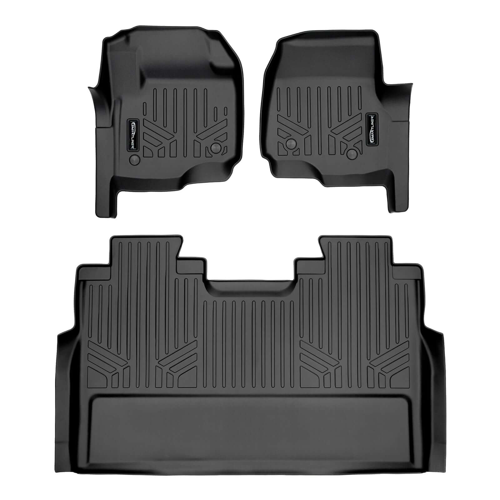 SMARTLINER Custom Fit Floor Liners For 2017-2025 Super Duty Crew Cab with Vinyl Flooring Smartliner USA