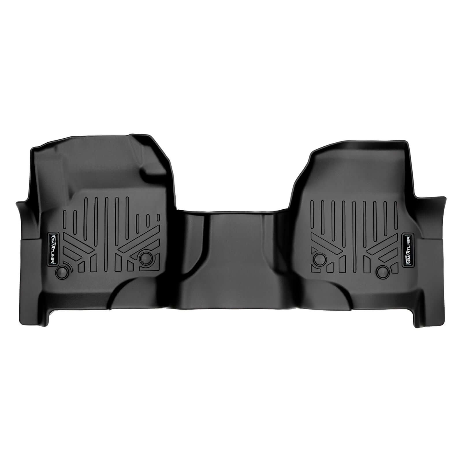 SMARTLINER Custom Fit Floor Liners For 2017-2024 Ford Super Duty Crew with Vinyl Flooring With full first row coverage Smartliner USA
