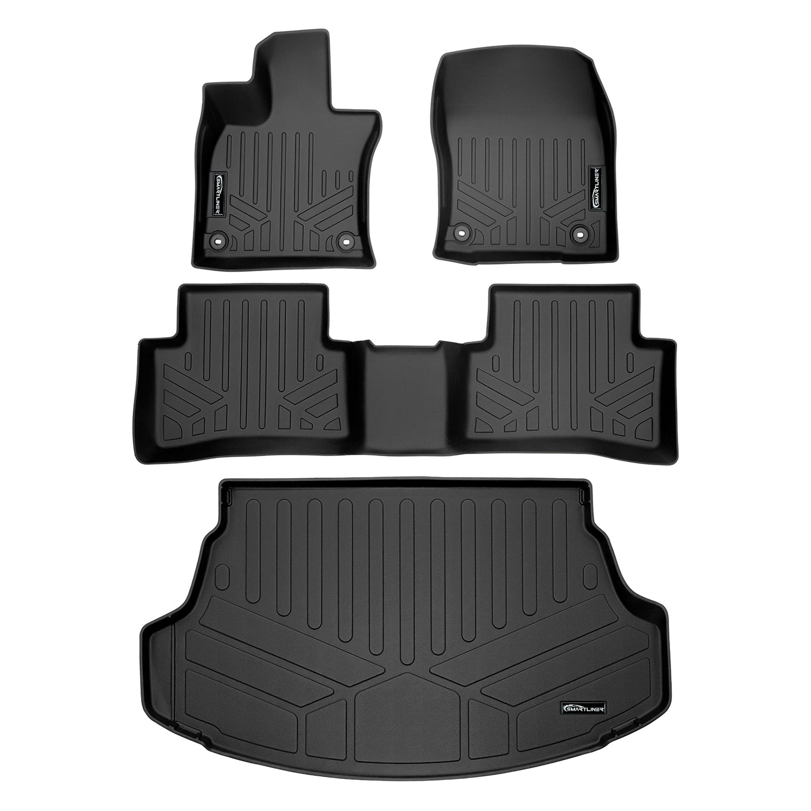 SMARTLINER Custom Fit Floor Liners For 2019-2025 Lexus UX Hybrid (Only Fits Models With Subwoofer in Cargo Area) Smartliner USA