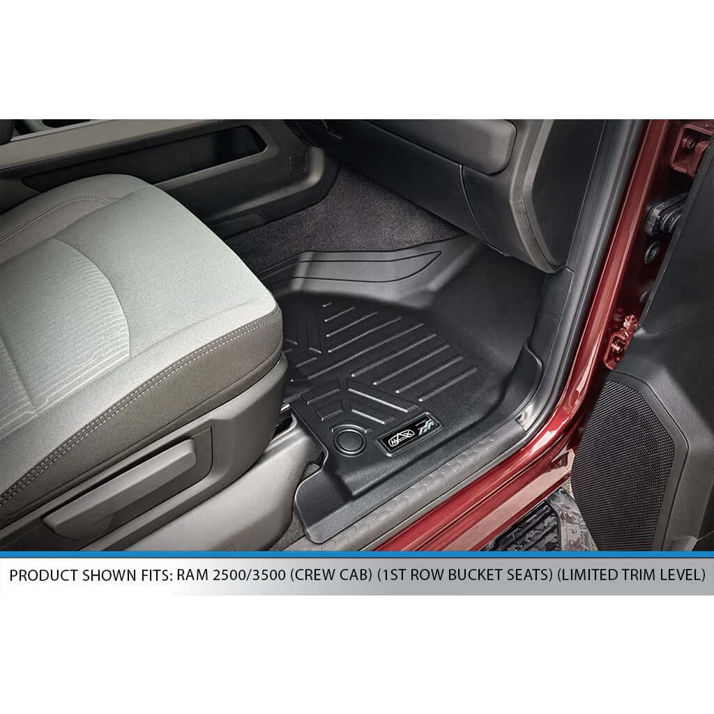 SMARTLINER Custom Fit Floor Liners For 2019-2025 Ram 2500/3500 Crew Cab with Limited Trim 1st Row Bench Seat No 1st Row Coverage Smartliner USA
