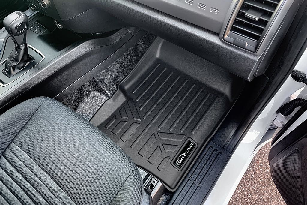 SMARTLINER Custom Fit Floor Liners For 2019-2023 Ford Ranger SuperCab with Vinyl Flooring Smartliner USA