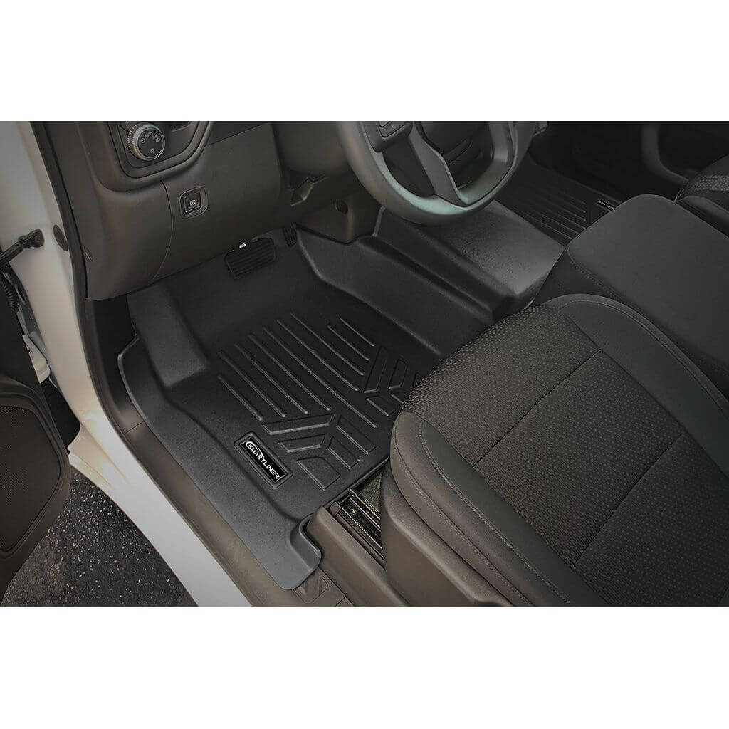 SMARTLINER Custom Fit Floor Liners Compatible With 2020-2025 Chevrolet Silverado 2500 HD | 3500 HD (Crew Cab|Vinyl Flooring|1st Row Bench Seat|With Over the Hump Coverage|without 2nd Row Underseat Storage) Smartliner USA