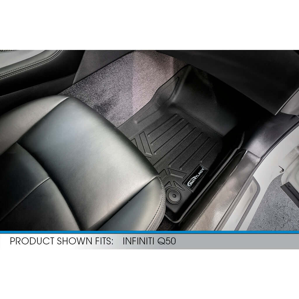 SMARTLINER Custom Fit Floor Liners For 2018-2025 Infiniti Q50 (With Spare Tire) Smartliner USA