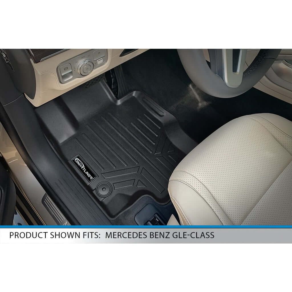 SMARTLINER Custom Fit Floor Liners For 2020-2024 Mercedes-Benz GLS-Class 7 Passenger With 2nd Row Bench Seat Smartliner USA