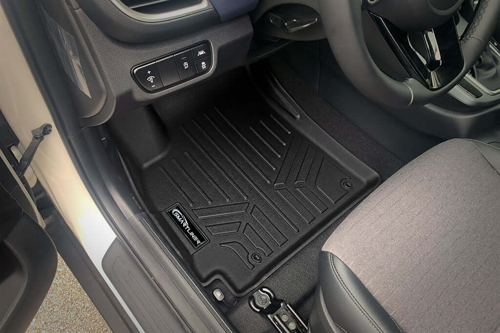 SMARTLINER All Weather Protection Custom Fit Black Cargo Liner Compatible With 2024 - 2025 Kia Seltos with Cargo Area in Upper Position with Subwoofer Smartliner USA