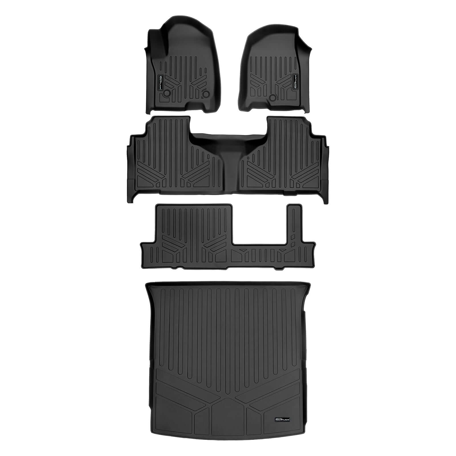 SMARTLINER Custom Fit Floor Liners For 2021-2025 Cadillac Escalade with 2nd Row Bench Seat Smartliner USA