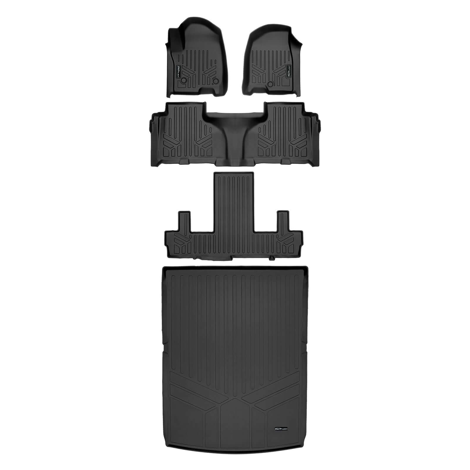 SMARTLINER Custom Fit Floor Liners For 2021-2025 GMC Yukon XL/ Yukon Denali XL with 2nd Row Bucket Seats Smartliner USA