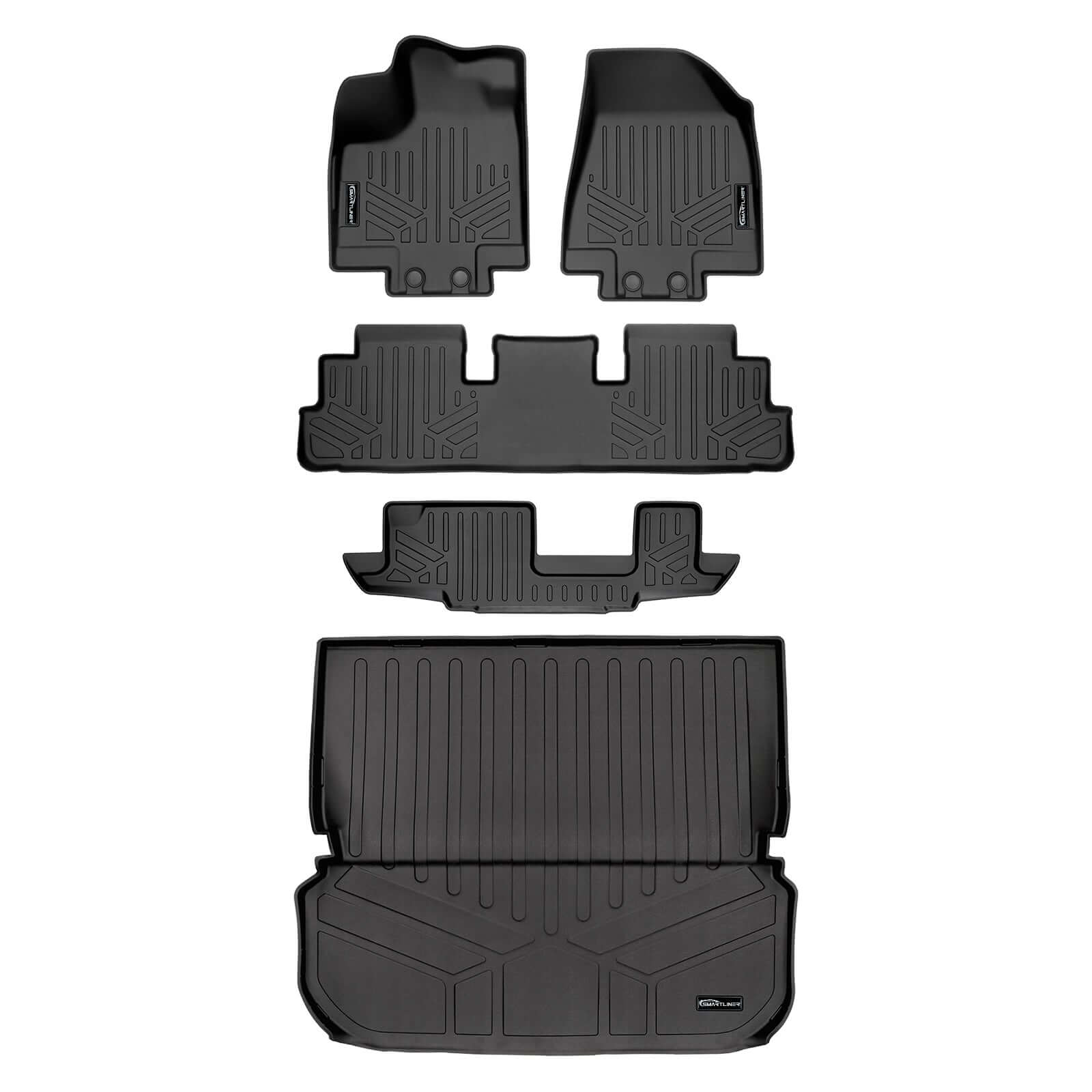 SMARTLINER Custom Fit Floor Liners For 2022-2025 Infiniti QX60 (7 Passenger) Smartliner USA