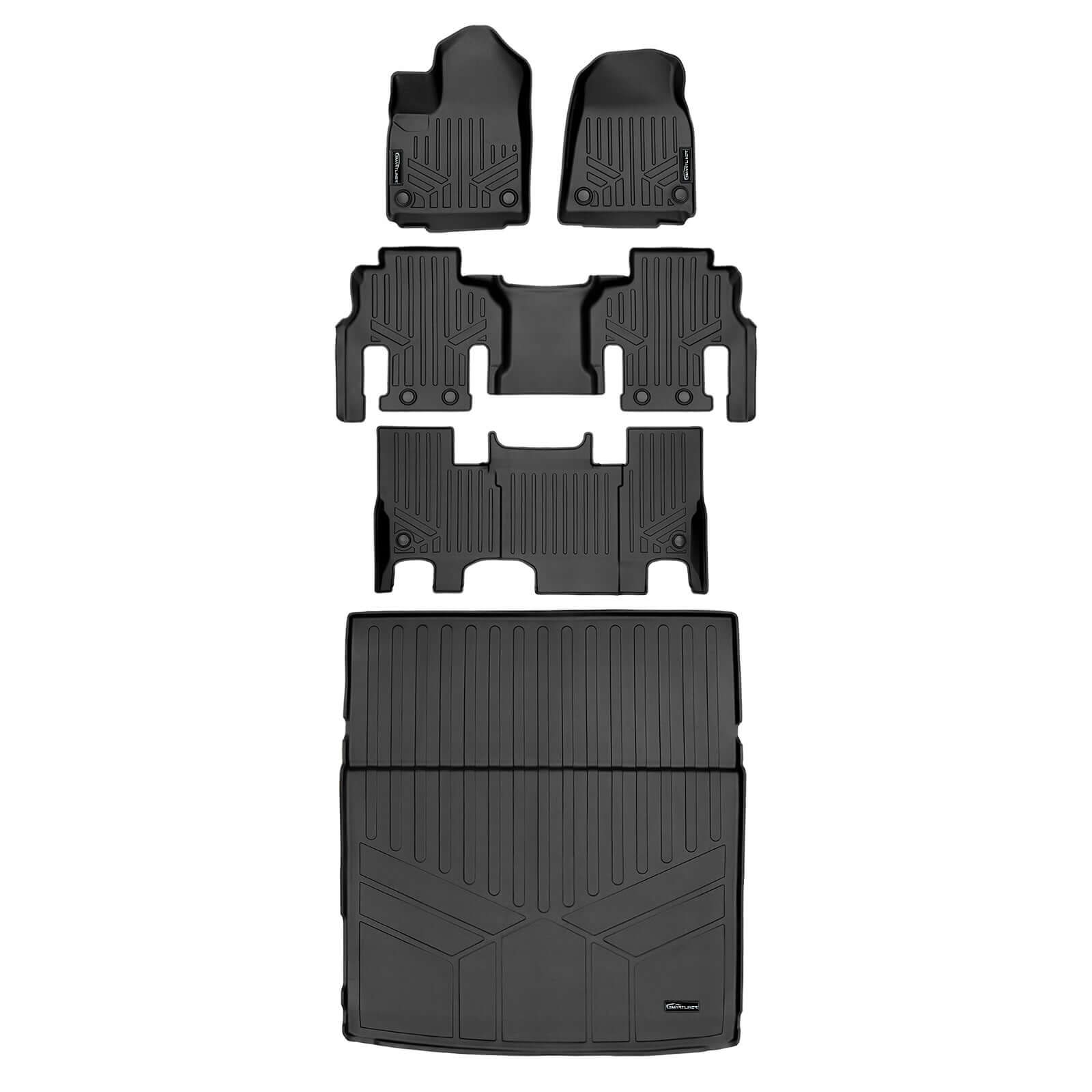 SMARTLINER Custom Fit Floor Liners For 2022-2025 Jeep Grand Wagoneer (7 Passenger Model) Smartliner USA