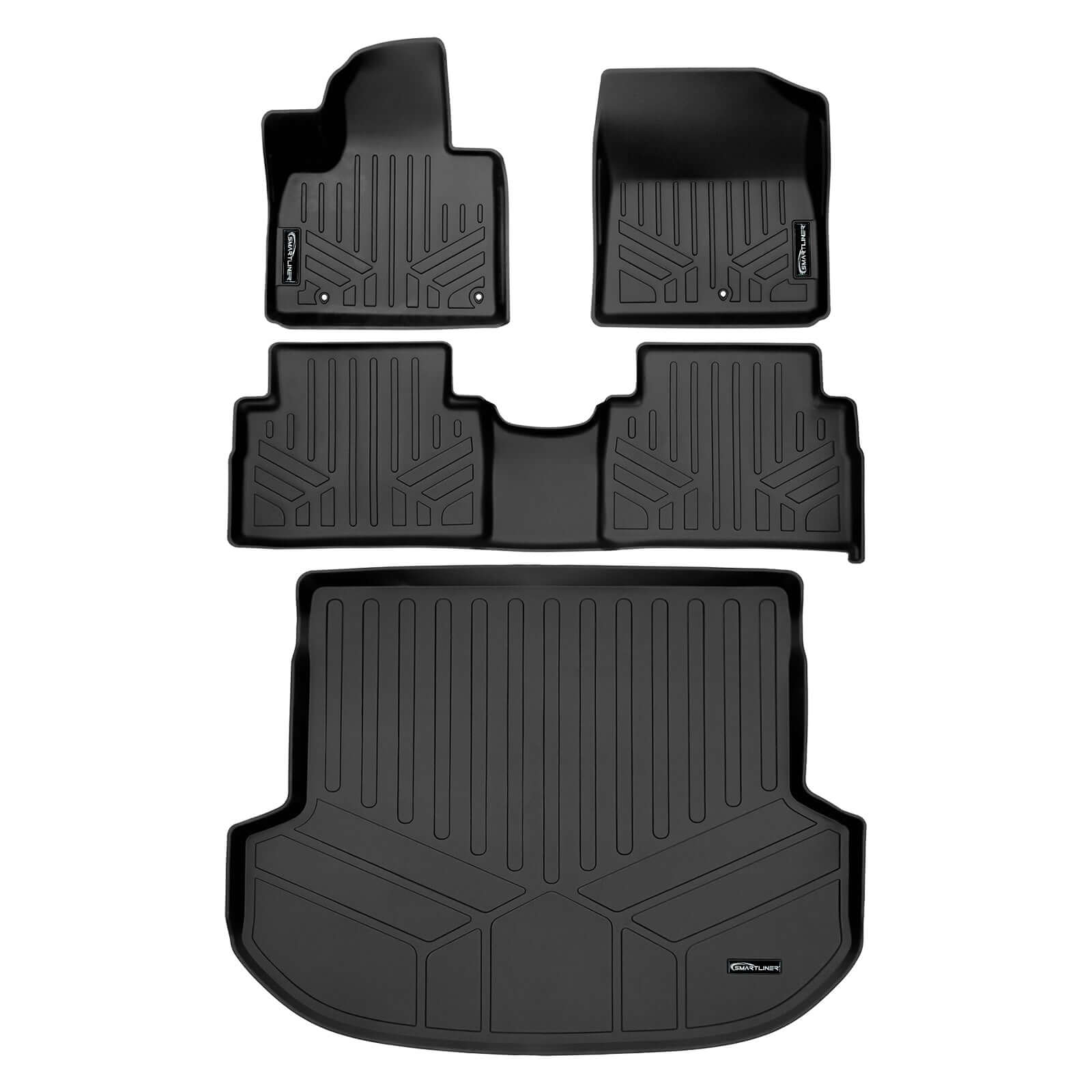 SMARTLINER Custom Fit Floor Liners For 2021-2025 Hyundai Santa Fe PHEV (Only Fits Hybrid Models) Smartliner USA