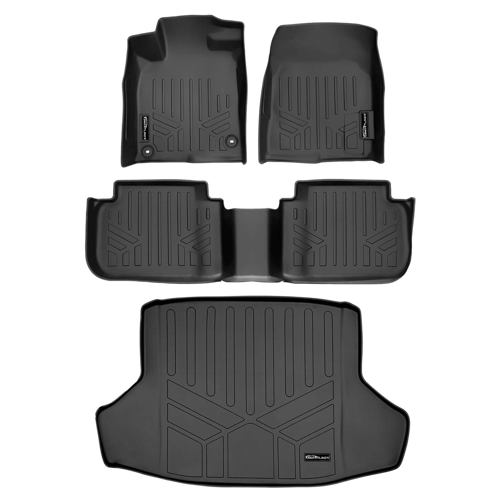 SMARTLINER Custom Fit Floor Liners For 2022-2025 Honda Civic Sedan w/o 2nd Row USB Ports Smartliner USA