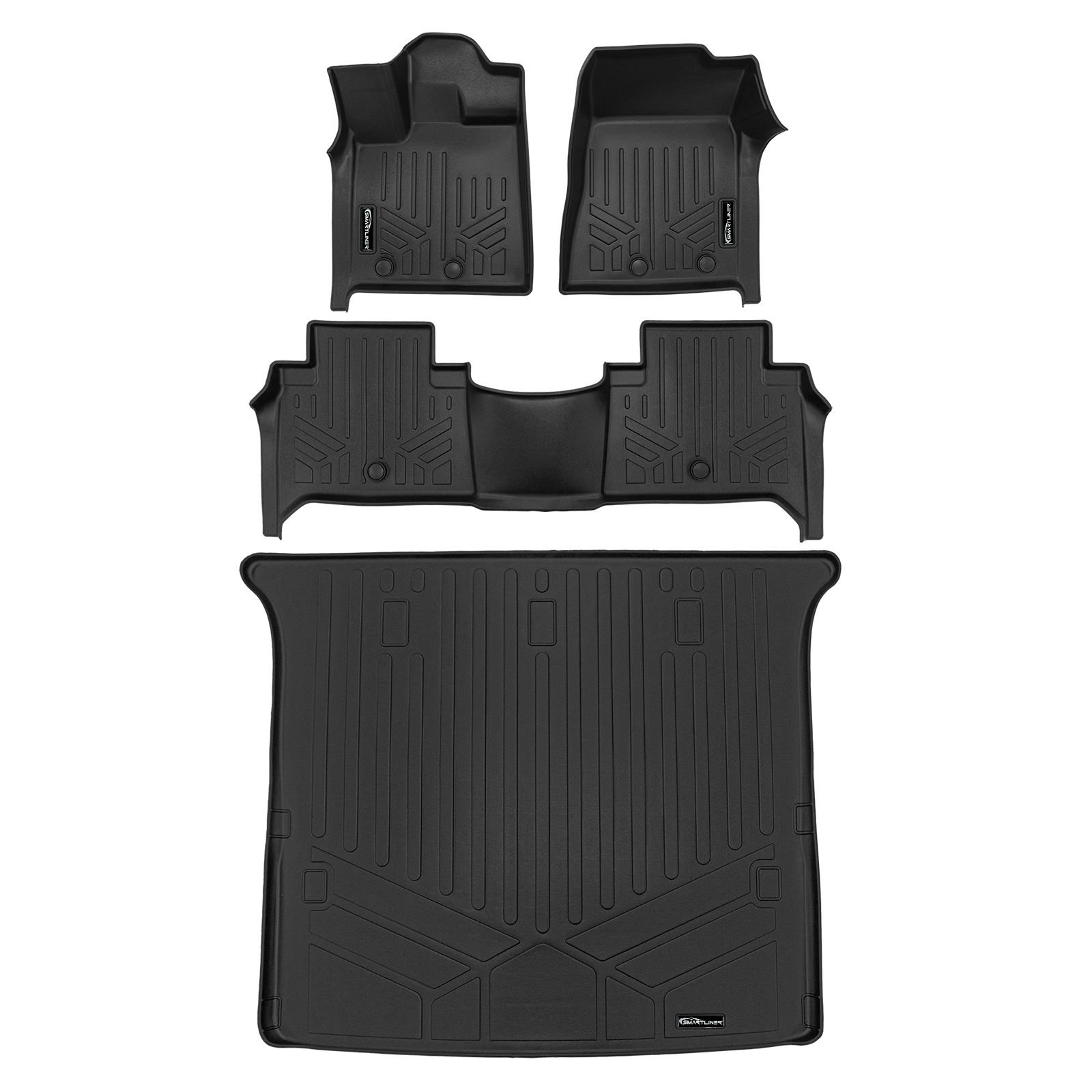 SMARTLINER Custom Fit Floor Liners For 2025 Infiniti QX80/2025 Nissan Armada Without Bucket Seats & Center Console Only Smartliner USA