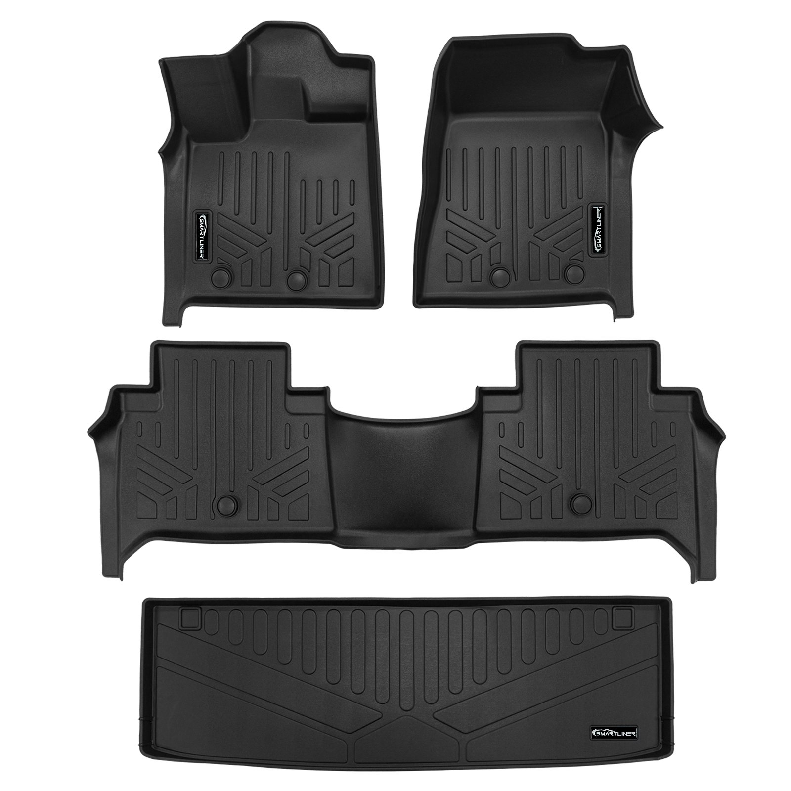 SMARTLINER Custom Fit Floor Liners For 2025 Infiniti QX80/2025 Nissan Armada Without Bucket Seats & Center Console Only Smartliner USA