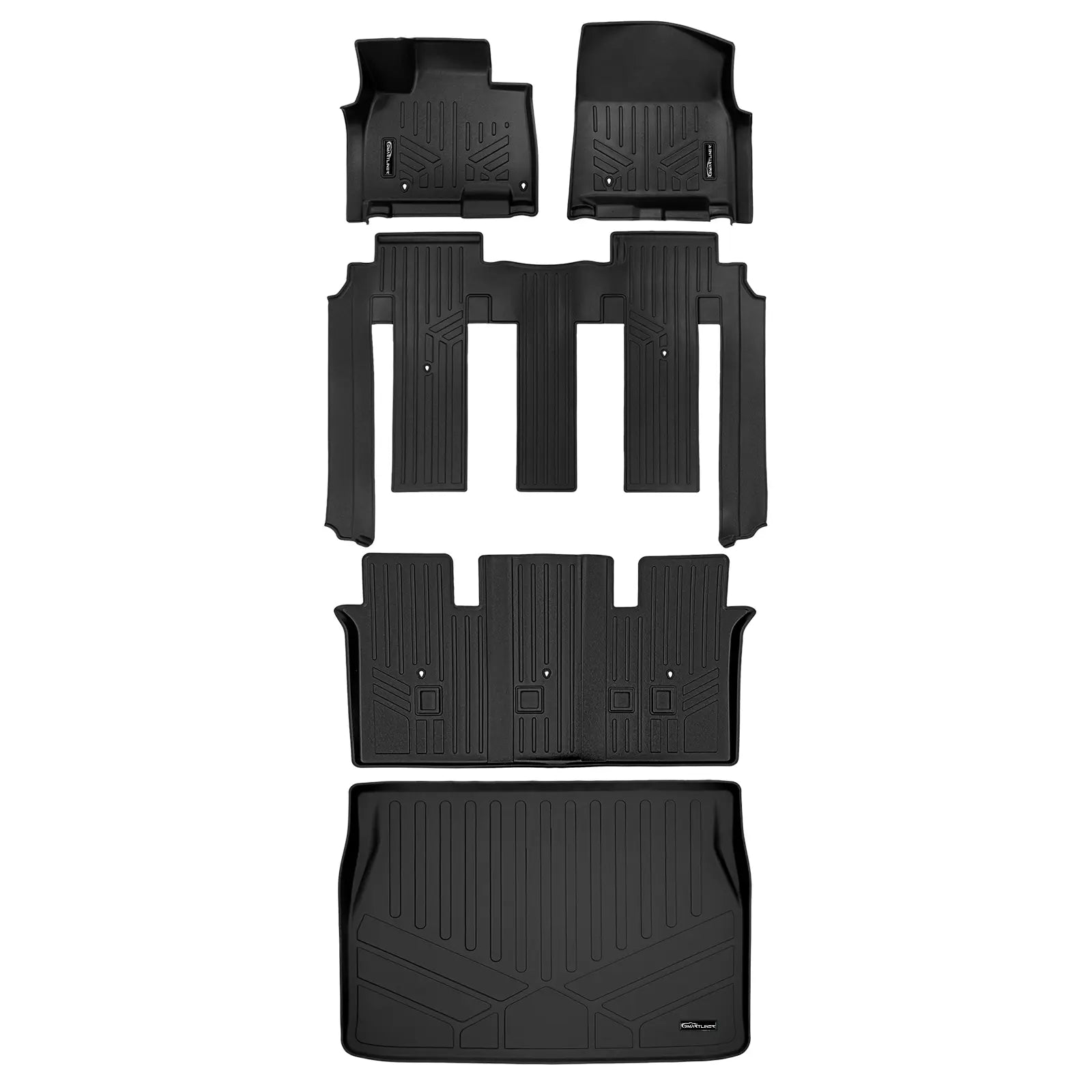 SMARTLINER Custom Fit Floor Liners For 2025-2026 Kia Carnival Hybrid (8 Passenger Models) Smartliner USA