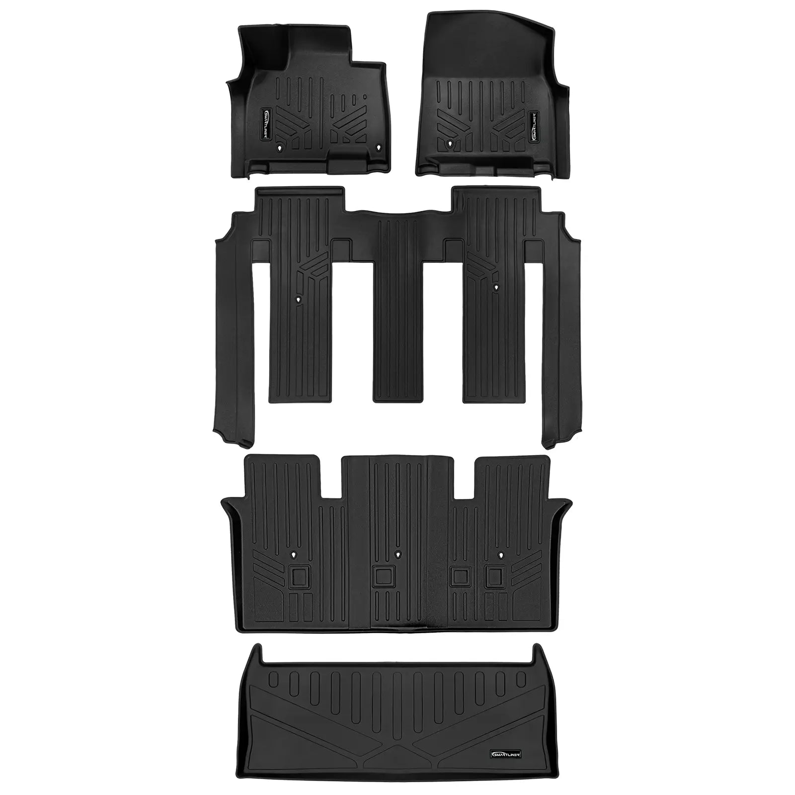 SMARTLINER Custom Fit Floor Liners For 2025-2026 Kia Carnival Hybrid (8 Passenger Models) Smartliner USA