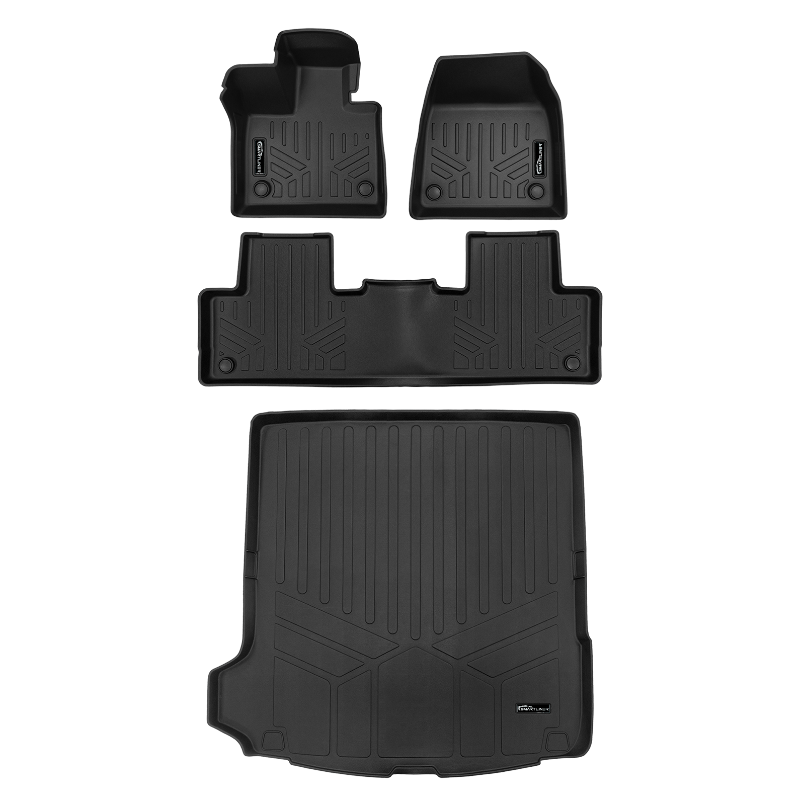 SMARTLINER Custom Fit Black For 2025 Volvo EX90 Electric. Fits 6 Passenger Model Smartliner USA