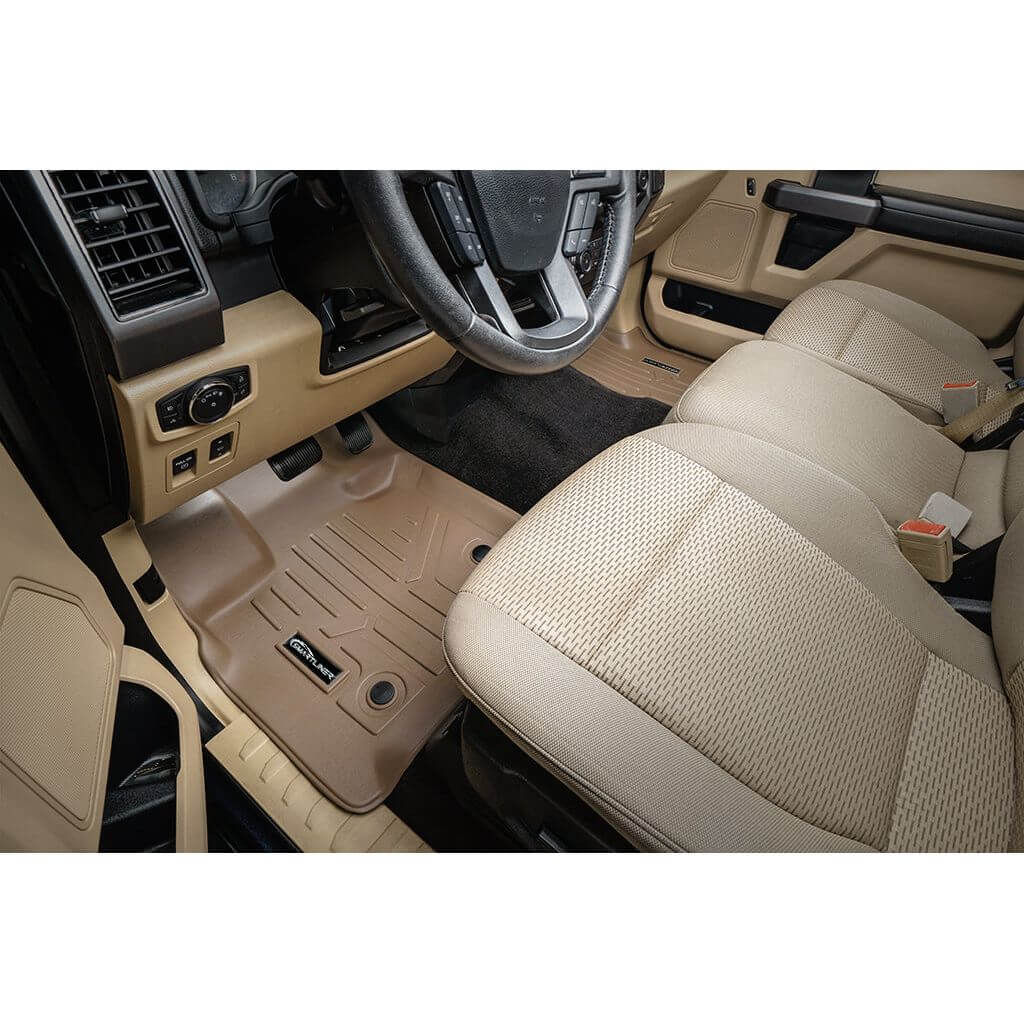SMARTLINER Custom Fit Floor Liners For 2015-2025 Ford F-150 SuperCab with 1st Row Bench Seat with Vinyl Flooring Smartliner USA