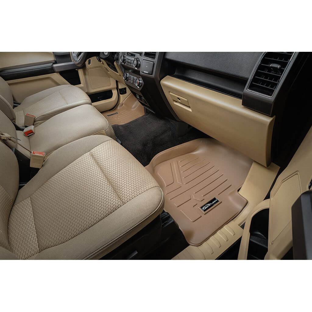 SMARTLINER Custom Fit Floor Liners For 2015-2025 Ford F-150 SuperCab with 1st Row Bench Seat with Vinyl Flooring Smartliner USA
