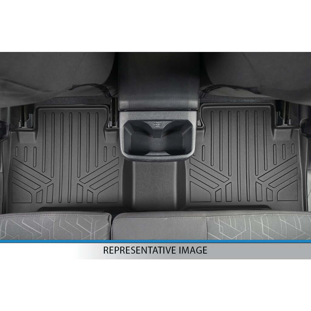 Smart Trim™ Custom Fit Floor Liners For 2018-2024 Lincoln Navigator 2nd Row Bucket Seats (Only Max or L) Smartliner USA