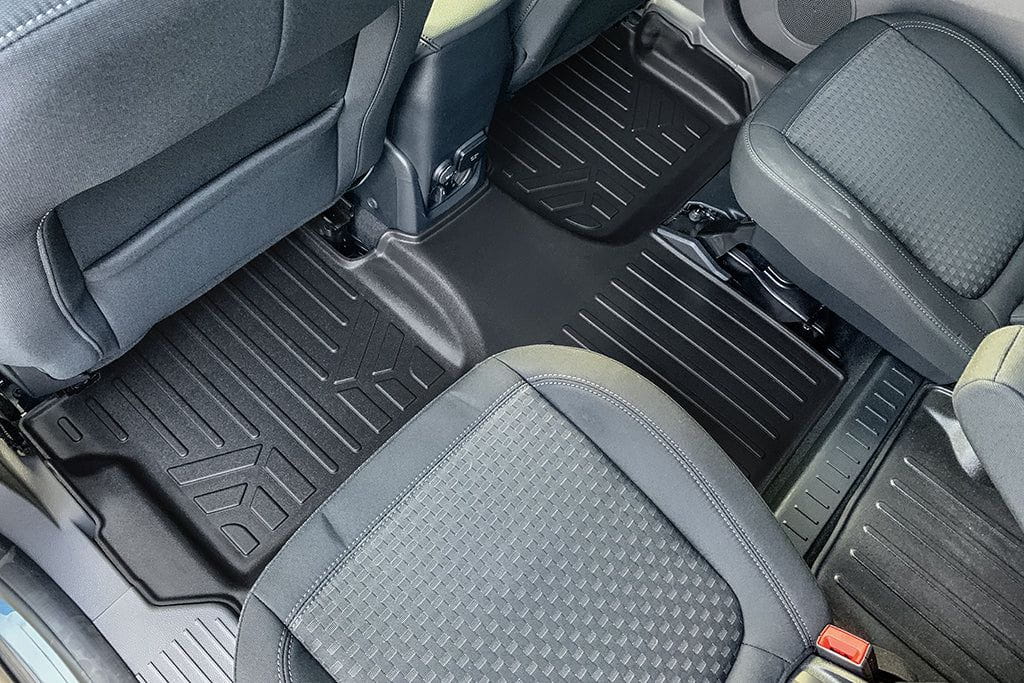 SMARTLINER Custom Fit Floor Liners For 2014-2017 Transit Connect With Carpet Flooring (Long Wheelbase & 2nd Row Bucket Seats) Smartliner USA