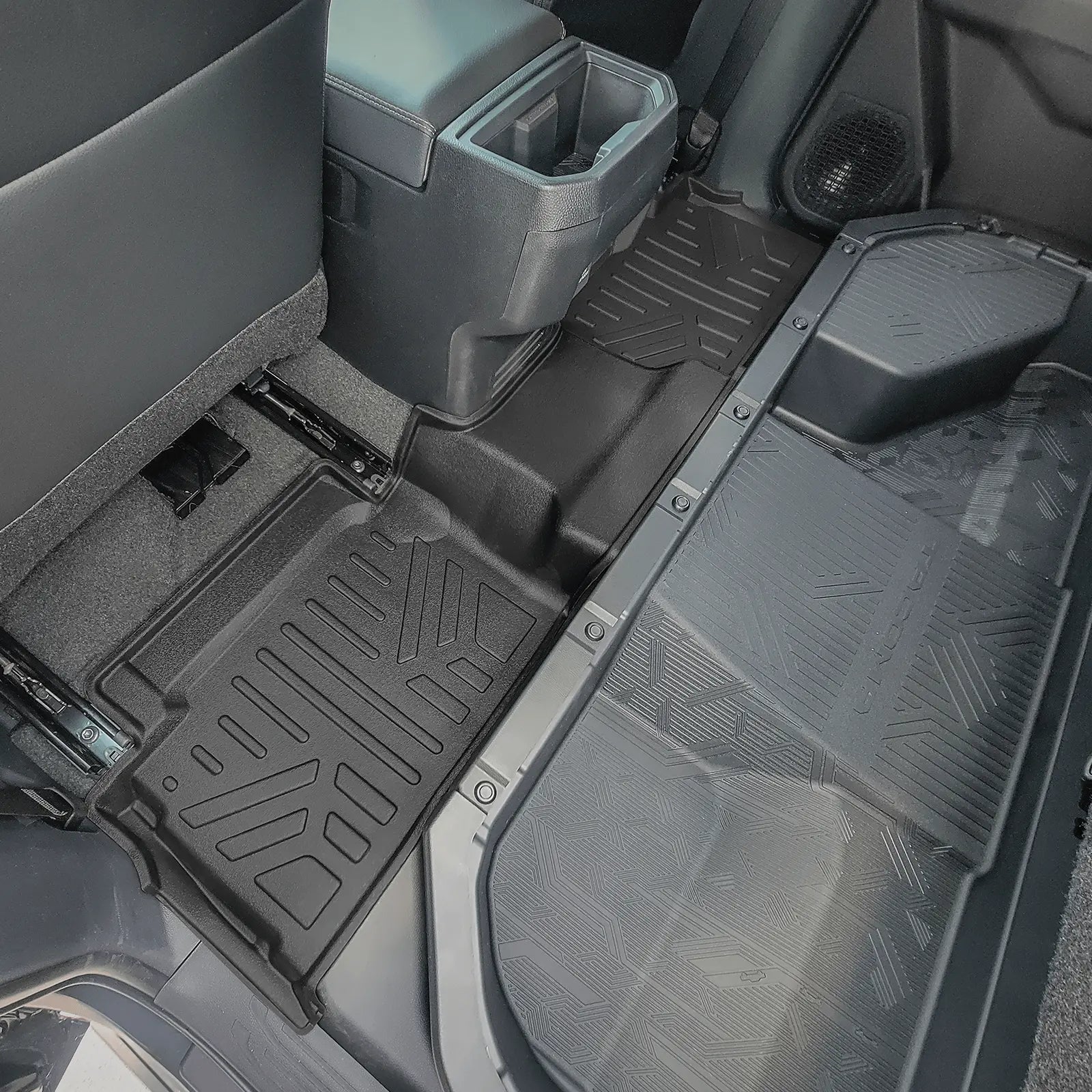 SMARTLINER All Weather Custom Fit Floor Liner Compatible With 2024-2025 Toyota Tacoma Double Cab (Only Fits with 2nd Row Under Seat Storage) Smartliner USA