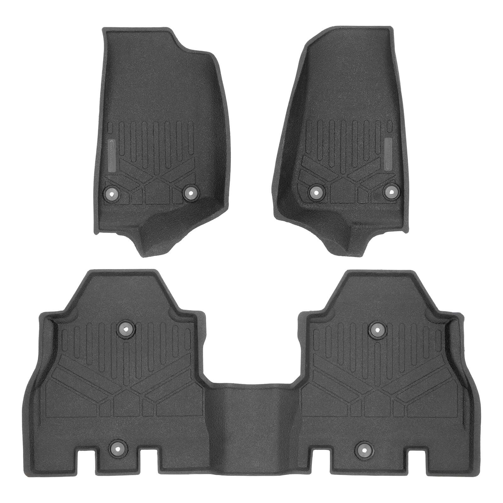 SMARTLINER Custom Fit Floor Liners For 2018-2020 Jeep Wrangler (2 Door Models) Smartliner USA