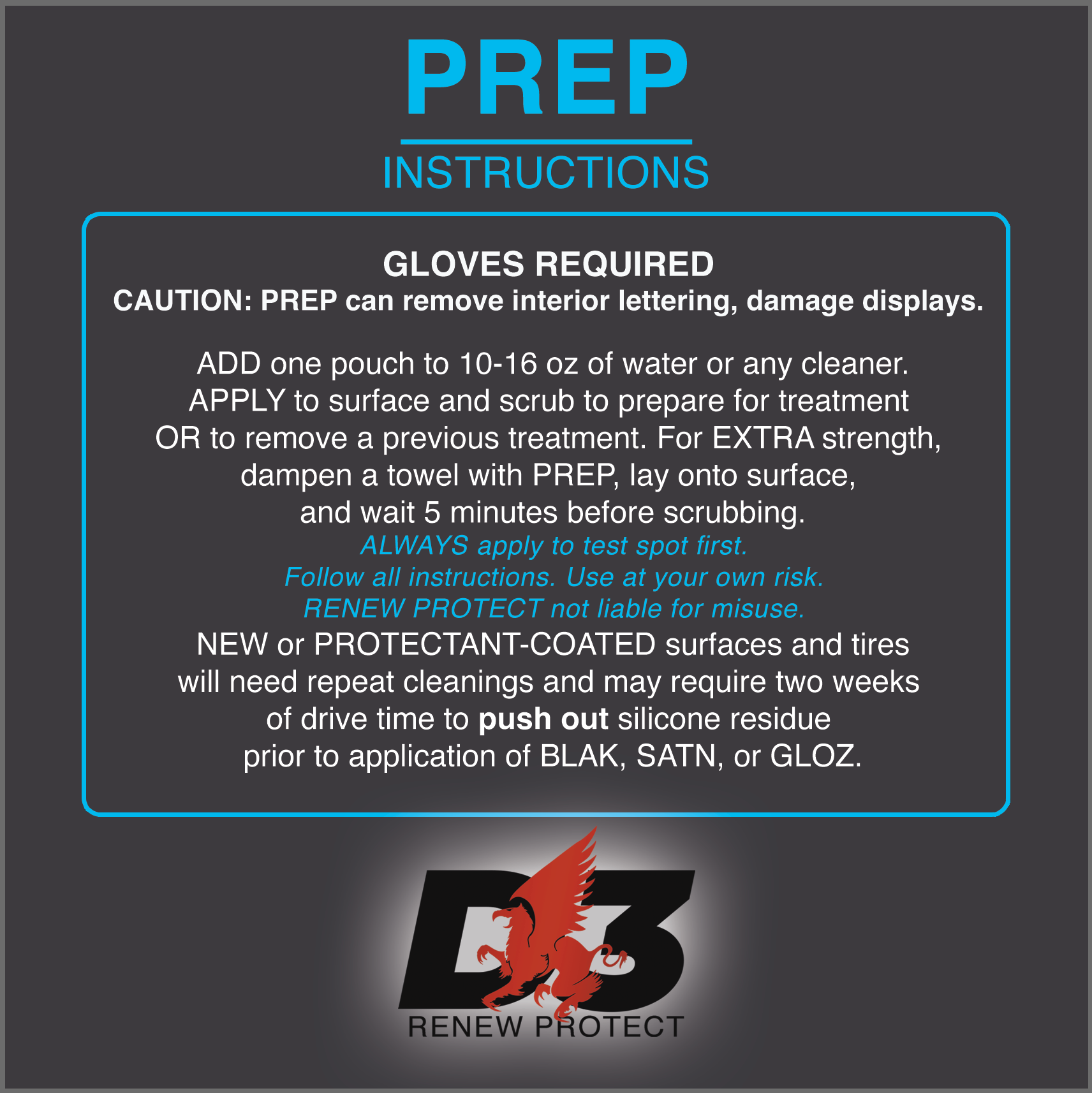 5-Pack PREP CONCENTRATE POUCHES, Makes up to 80 Ounces D3 RENEW PROTECT