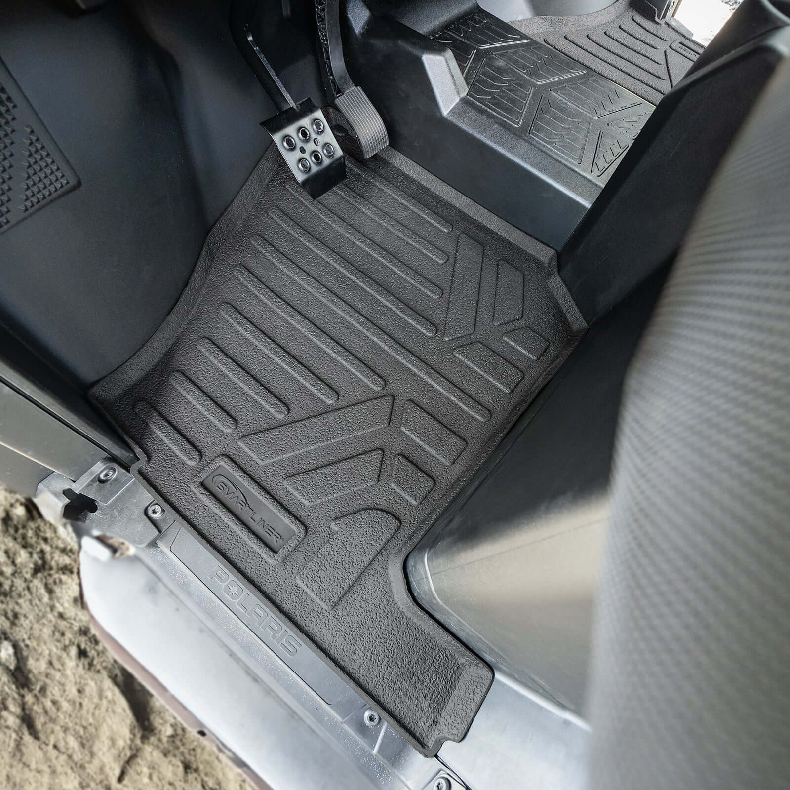 SMARTLINER Custom Fit Rugged Rubber Floor Liners For 2018-2024 Polaris Ranger (3 seater) Smartliner USA