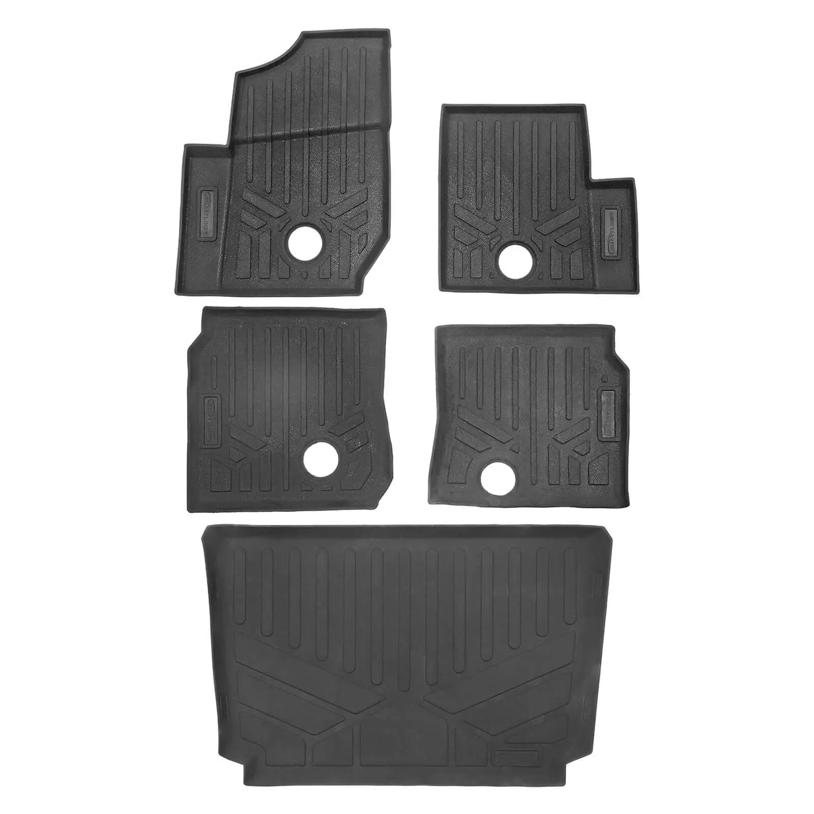 SMARTLINER Custom Fit Rugged Rubber Floor Liners For 2019-2025 Polaris General XP 1000 (4-Seater Models) Smartliner USA