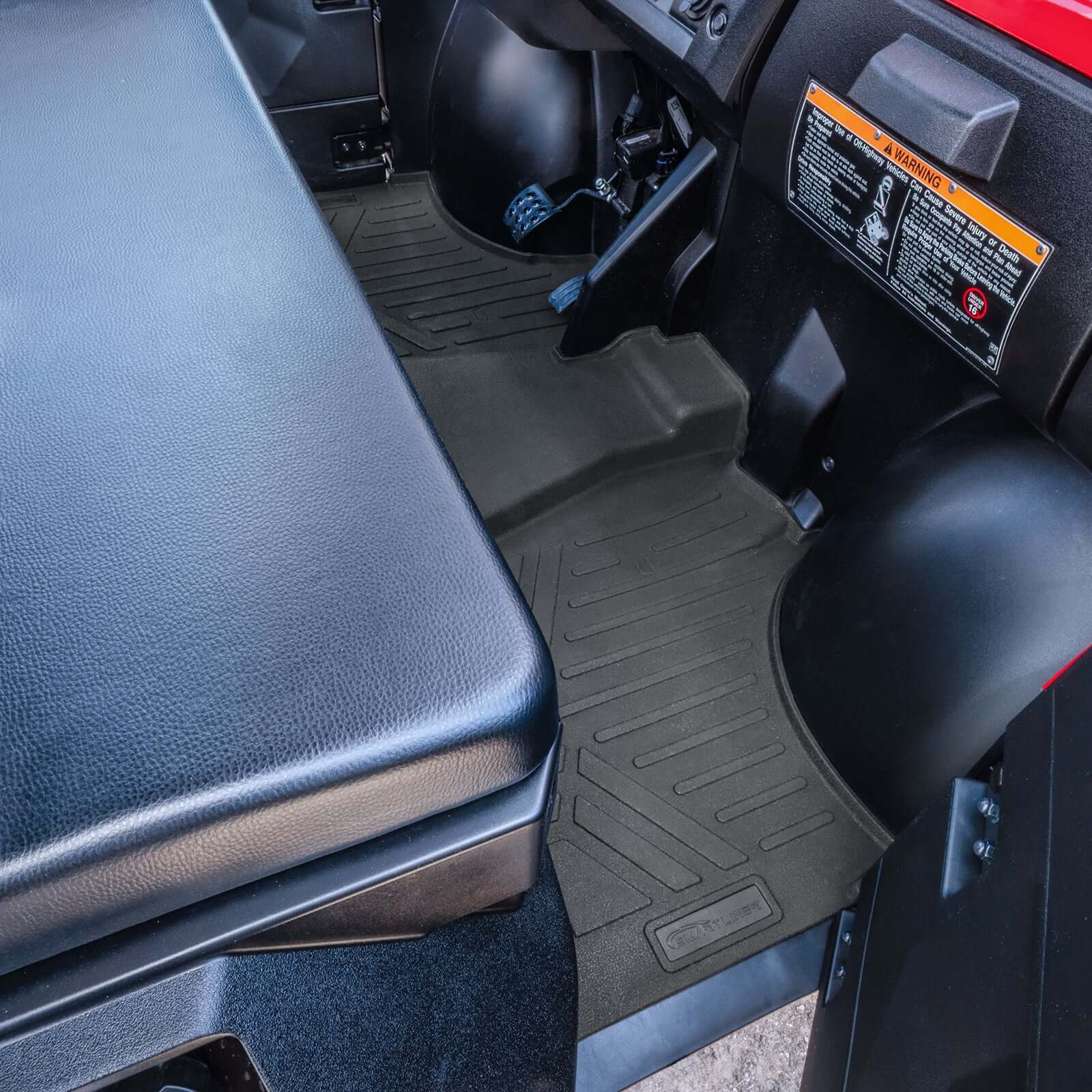 SMARTLINER Custom Fit Rugged Rubber Floor Liners For 2017-2024 Kawasaki Mule (6-Seater Models) Smartliner USA