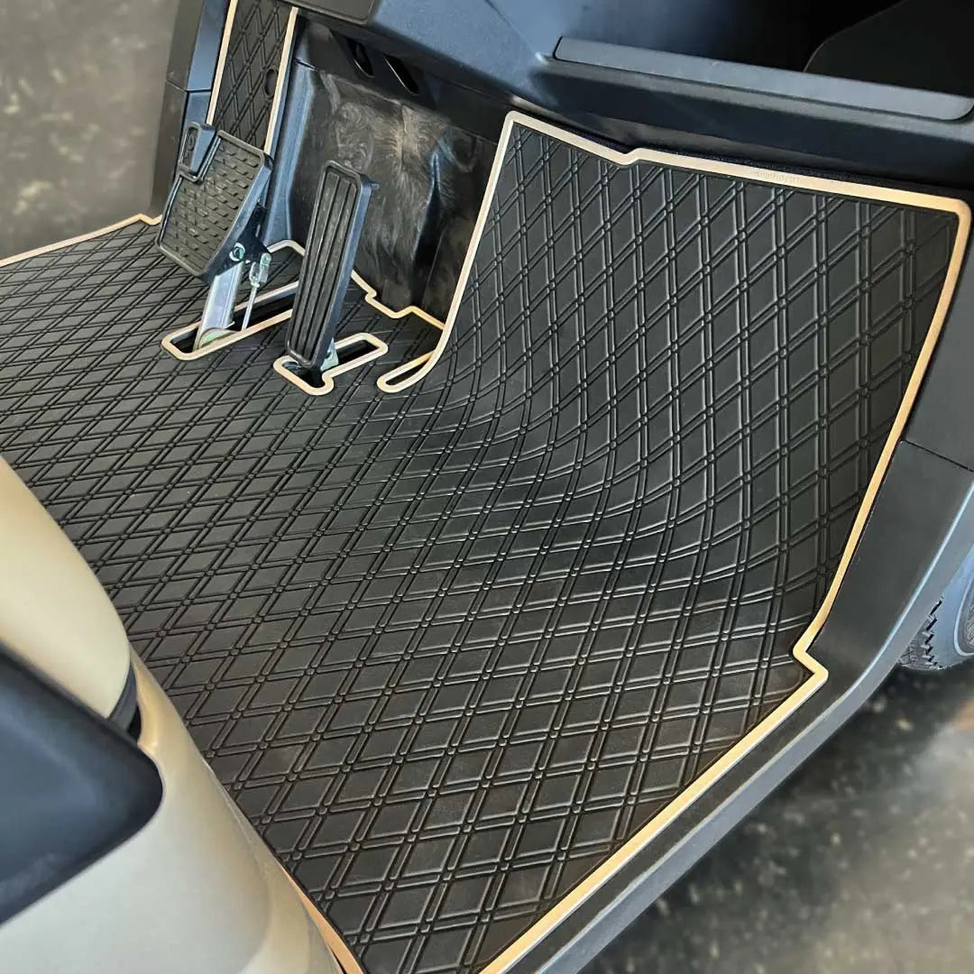 Beige trim Yamaha Drive2 Floor Mat - Fits Drive2 QuieTech EFI (2017+) / UMAX Rally #trim-color_beige-trim
