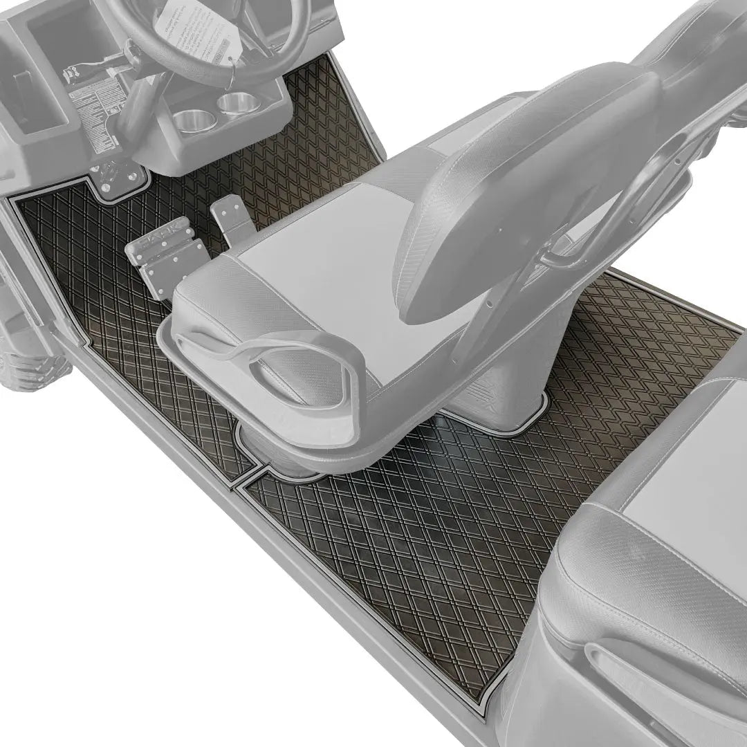 Grey Trim- E-Z-GO L6 Floor Mats SET - 1st & 2nd Row Mats - Fits E-Z-GO L6 2021+ Gen2 - PRO Series #trim-color_grey-trim